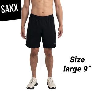Gainmaker 2N1 Athletic Short 9" with liner Running Shorts black side large​​
